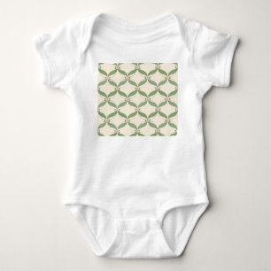 Enkelt Lövs Flowers Grid Mönster T Shirt