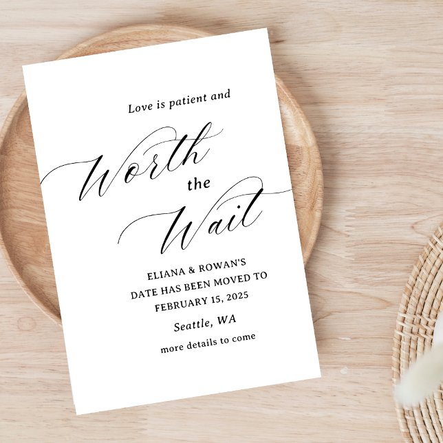 Enkelt lustigt Ändra datum Bröllop Spara Datumet (Skapare uppladdad)