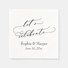 Enkelt lyxskript Teckensnitt Låt oss Celebrate Pappersservett