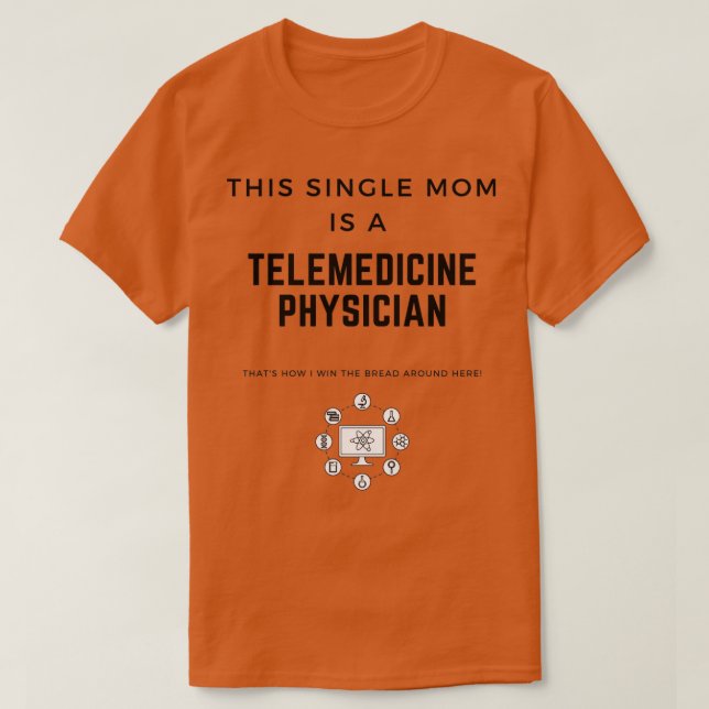 Enkelt Mamma är en telemedicinsk läkare som kan få T Shirt (Design framsida)