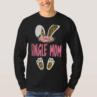Enkelt Mamma-leopard Skriv ut blommor Öster T Shirt