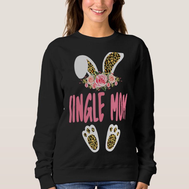 Enkelt Mamma-leopard Skriv ut blommor Öster T Shirt (Framsida)