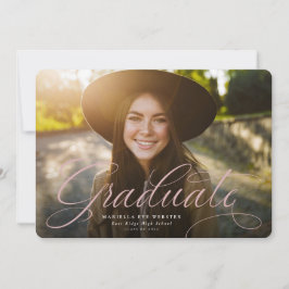 Enkelt manus student golden rosa studenten meddelande