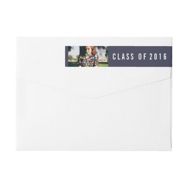 Enkelt marinblått klassificerar av doktorand- foto etikettband (Baksidan)