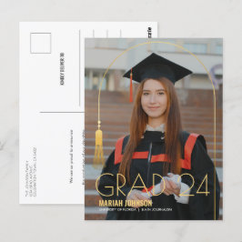 Enkelt meddelande 2 från Photo Guld Tassel Student Vykort