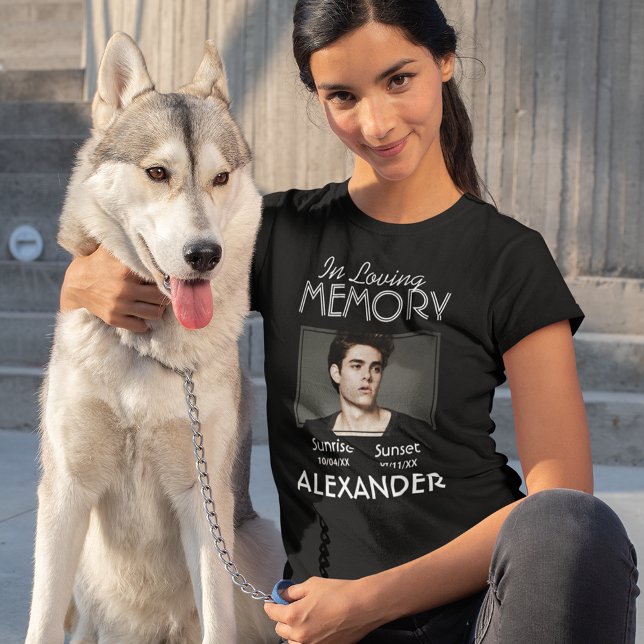 Enkelt memorial-fotot-skirt t shirt (Skapare uppladdad)
