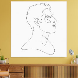 Enkelt meny - Minimalistisk manlig konst Canvastryck