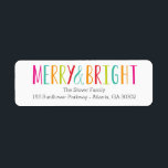 Enkelt merry- och Bright-Adressetiketter Returadress Etikett<br><div class="desc">Lägg till en avslutande beröring i dina helgdag med vår chic och moderna helgdag. Matchande helgdagskort,  helgdag- och presentetiketter med mera finns på berryberrysweet.com</div>