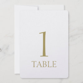 Enkelt metalliskt Bordsnummer i Guld