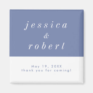 Enkelt minimal Airy Pastel Bröllop Magnet