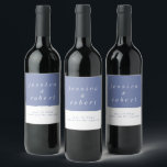 Enkelt minimal Airy Pastel Bröllop Vinflaska Etikett<br><div class="desc">Detta är en del av samlingen Minimalist Airy Pastel Bröllop.</div>