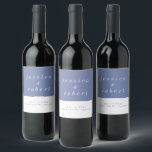 Enkelt minimal Airy Pastel Bröllop Vinflaska Etikett<br><div class="desc">Detta är en del av samlingen Minimalist Airy Pastel Bröllop.</div>