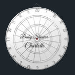 ENKELT MINIMAL.CUTIE LÄGG TILL NAMN BABY barndusch Darttavla<br><div class="desc">Design</div>