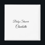 ENKELT MINIMAL.CUTIE LÄGG TILL NAMN BABY barndusch Magnet<br><div class="desc">Design</div>