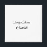 ENKELT MINIMAL.CUTIE LÄGG TILL NAMN BABY barndusch Magnet<br><div class="desc">Design</div>