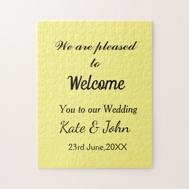 Enkelt minimal kalligrafi lägger till ditt namn br pussel (Vertikal)