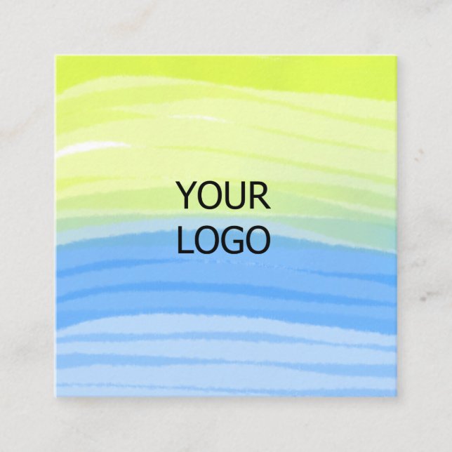 ENKELT MINIMAL LÄGG TILL ANPASSNINGSBARNA LOGOTYP  FYRKANTIGT VISITKORT (Framsida)