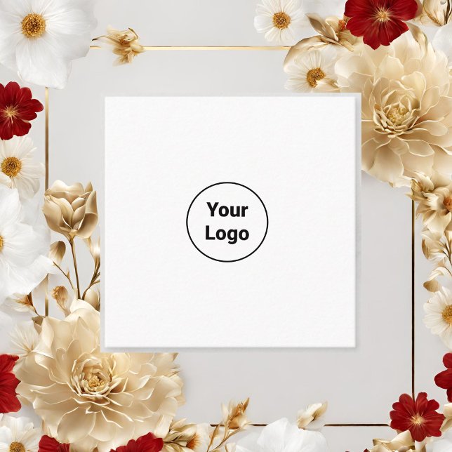 ENKELT MINIMAL LÄGG TILL ANPASSNINGSBARNA LOGOTYP  FYRKANTIGT VISITKORT (Skapare uppladdad)