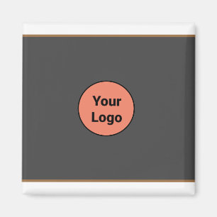 ENKELT MINIMAL LÄGG TILL ANPASSNINGSBARNA LOGOTYP  MAGNET