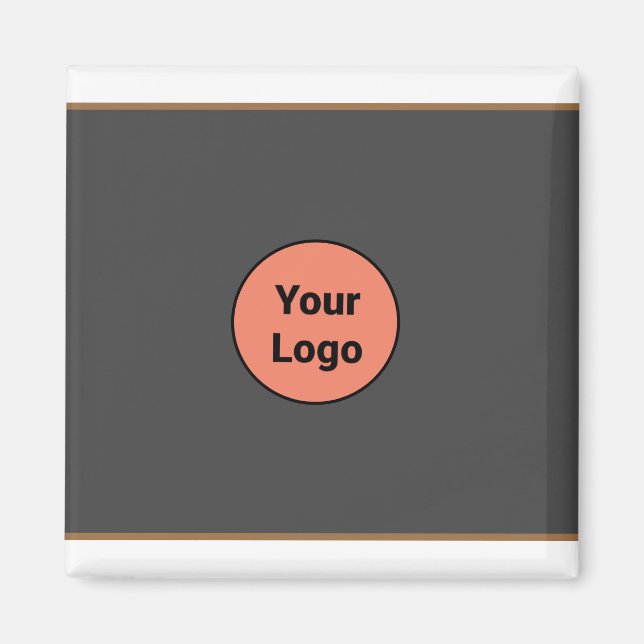 ENKELT MINIMAL LÄGG TILL ANPASSNINGSBARNA LOGOTYP  MAGNET (Framsidan)