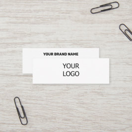 ENKELT MINIMAL LÄGG TILL ANPASSNINGSBARNA LOGOTYP MINI VISITKORT