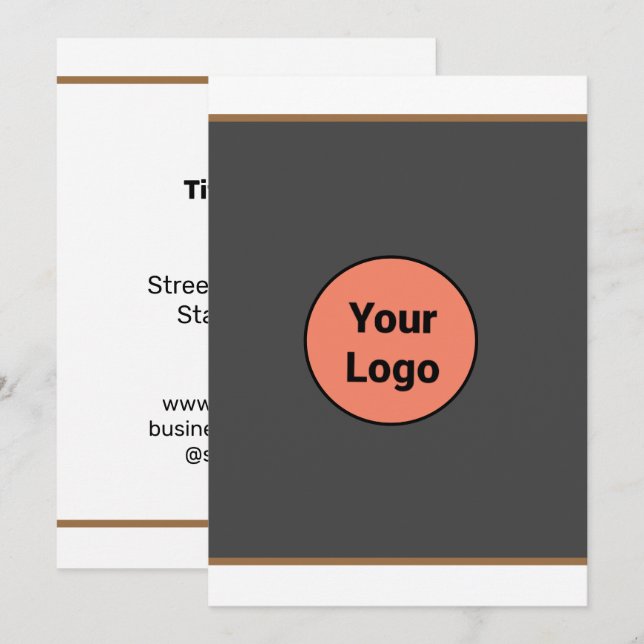 ENKELT MINIMAL LÄGG TILL ANPASSNINGSBARNA LOGOTYP  TACK KORT (Fram/baksida)