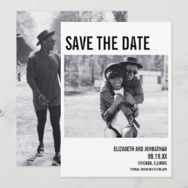 Enkelt minimal typografi - Spara datumkortet Datumet