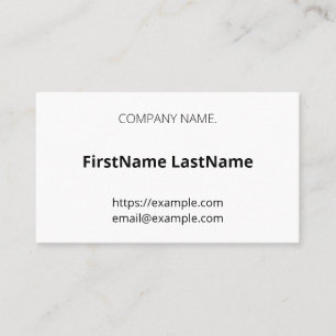 Enkelt, minimalistiskt Affärskort Visitkort