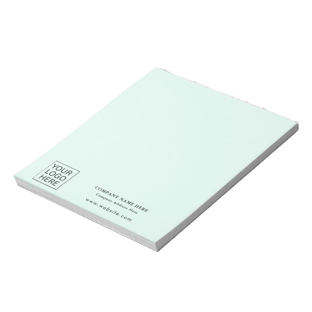 Enkelt minimalistiskt anpassat logotyp & textmater anteckningsblock (Roterad)