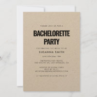 Enkelt minimalistiskt Bachelorette-parti