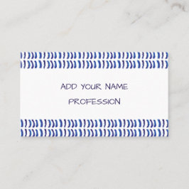 Enkelt minimalistiskt blått Linjer Visitkort