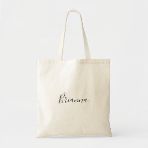 Enkelt minimalistiskt Bridesmaid Tote Bag Tygkasse