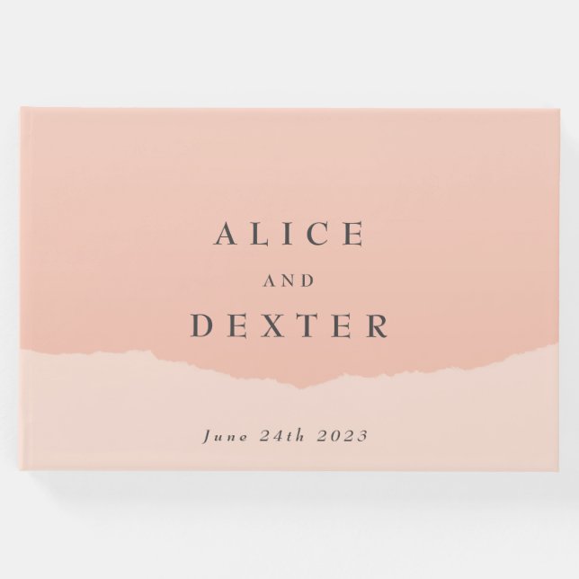 Enkelt minimalistiskt  Bröllop Gästböcker (Framsida)