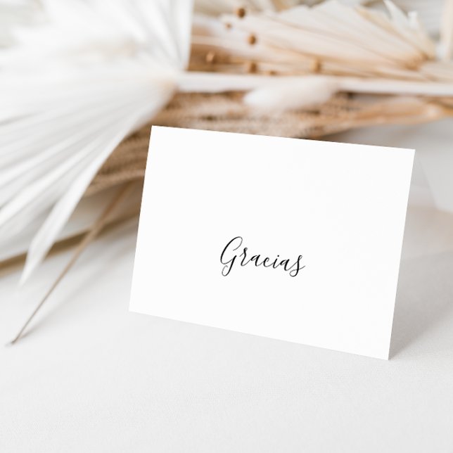 Enkelt, minimalistiskt, Bröllop gracias Card Tack Kort (Skapare uppladdad)