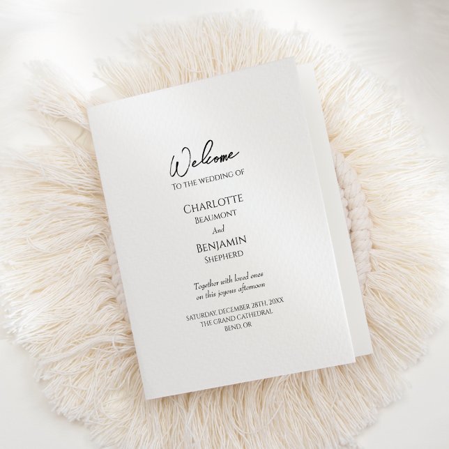 Enkelt, minimalistiskt Bröllop-märkt program (Skapare uppladdad)