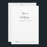 Enkelt minimalistiskt Bröllop well Önskemål Rådkort<br><div class="desc">Detta enkla, minimalistiskt rådskort från bröllop väl önskemål är perfekt för ett modernt bröllop. Den enkla och elegant designen har skript av typen klassisk och finare i svartvitt. De här korten är perfekter för bröllop, möhippa, babydusch, studentfest och mycket mer. Anpassa korten med namn från bruden och brudgummen, blivande föräldrar...</div>