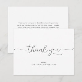 Enkelt Minimalistiskt Bröllopskort för Tacksamhets Tack Kort
