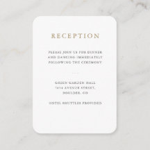 Enkelt, minimalistiskt bröllopskort