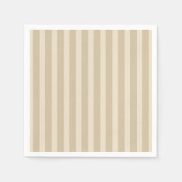 Enkelt minimalistiskt brun Tan Stripe Caramel Pappersservett