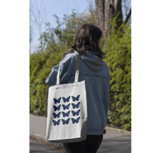 Enkelt minimalistiskt cute Blue Butterfly