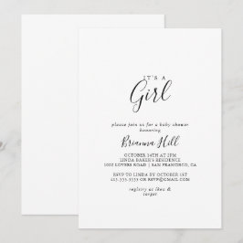 Enkelt minimalistiskt - det är en liten babystötar inbjudningar