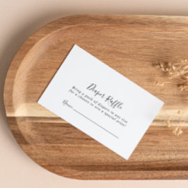 Enkelt minimalistiskt dyblare Raffle Biljett Tilläggskort