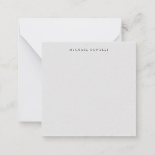 Enkelt, minimalistiskt Elegant Modern Light Grått Anteckningskort