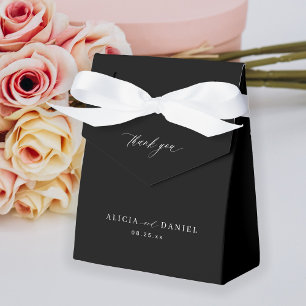 Enkelt minimalistiskt elegant svart bröllop presentaskar