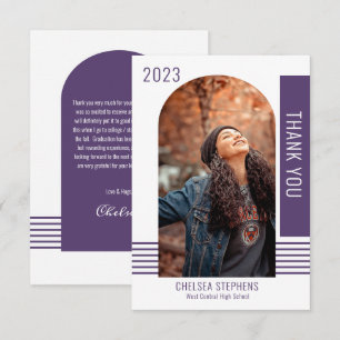 Enkelt minimalistiskt foto 2022 Studenten Tack Kort