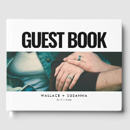 Enkelt minimalistiskt foto från bröllop gästböcker