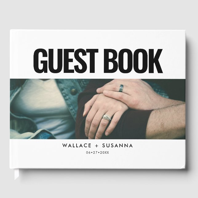 Enkelt minimalistiskt foto från bröllop gästböcker (Framsida)