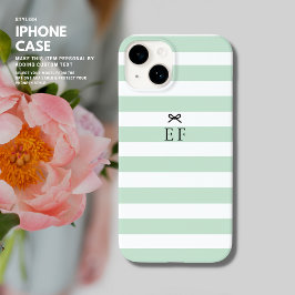 Enkelt minimalistiskt Grönt Rand Bow Monogram