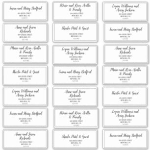 Enkelt minimalistiskt Guest Ram Bröllop Adress Klistermärken