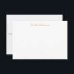 Enkelt minimalistiskt handskrivet Marigold-kalligr Tack Kort<br><div class="desc">Kalligrafi med enkelt minimalistiskt Marigold-Gult-handskrivet kort</div>